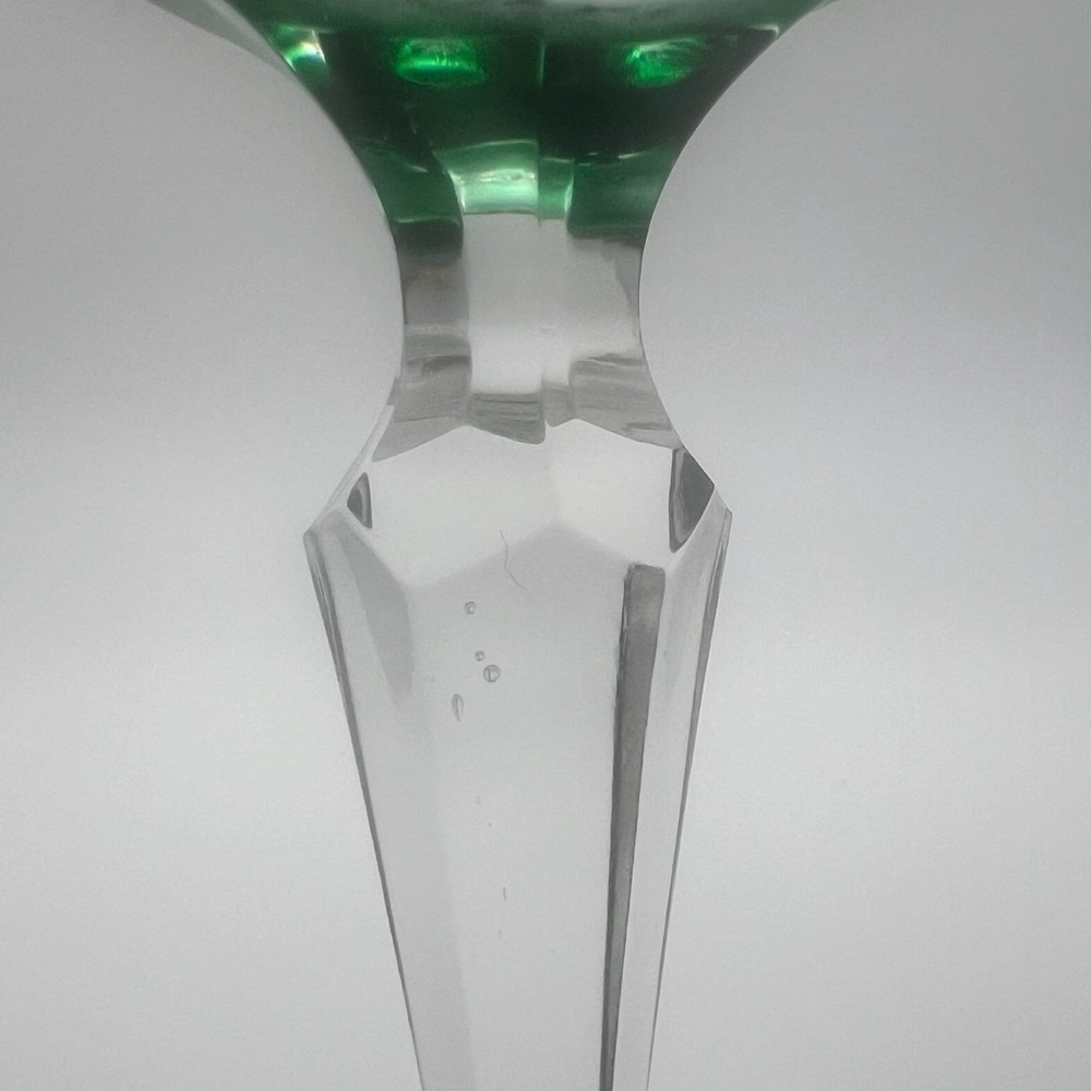 Handblown Crystal Cordial Glasses, Emerald Green and Orange - Picture 11 of 11